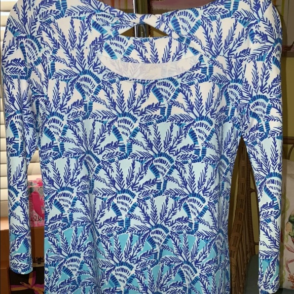 Lilly Pulitzer NWT Bay Dress Whisper Blue One Of A Kind Size XXS,XS - Picture 2 of 9